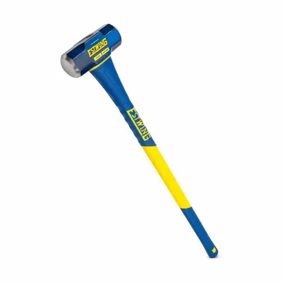 ESTWING Standard Sledge Hammer: Steel, Fiberglass Handle, 8 lb Head Wt, 1 7/8 in Dia - Standard Sledge Hammers