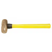 Bronze Mallet: Fiberglass Handle, Textured Grip, 3 lb Head Wt, 1 1/2 in Dia, 3 3/4 in Head Lg (MPN AM3BZFG)