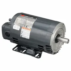 This Dayton 3-phase AC motor features a C-face with rigid base mounting and an open drip-proof (ODP) enclosure. It delivers 1 1/2 hp at 3,525 RPM and operates on 230/460V AC with a full load current of 5.0/2.5 A. Suitable for general purpose industrial applications such as pumps, fans, conveyors, and compressors in clean, dry environments.