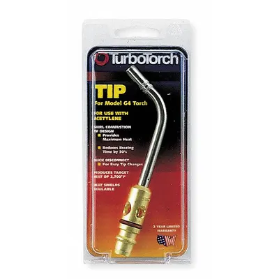 TURBOTORCH Hand Torch Tip: Swirl Flame, External Lighter, For Use With G-4/PLF-A5 - Turbotorch Extreme Series Tips