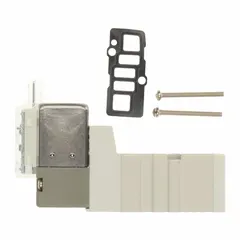 Five-way/two-position solenoid air control valve from the SYJ3000 series. Single solenoid, plug-in design, 24V DC operation. Die cast zinc body. Used to direct compressed air in automated machinery and industrial pneumatic systems.