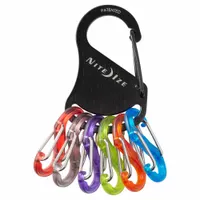 Key Rack: 6 Key Capacity, 3 in Key Ring Dia, Stainless Steel, Black, 1 1/4 in Overall Wd (MPN KRK2-01-R6)