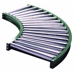 This medium-duty steel-frame roller conveyor has a 1 15/16 in roller diameter, 10 in between-frame width, and 12 3/4 in overall width. It supports a maximum load capacity of 600 lb/ft on 5 ft supports. Used for transporting boxes, totes, and packaged goods in warehouses, distribution centers, and assembly lines.