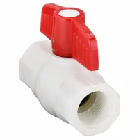 NDS Manual Two-Way Ball Valve: 3/4 in, PVC, Angle, FNPT x FNPT, 150 psi Max. Pressure (CWP), Tee (MPN E1420-07)