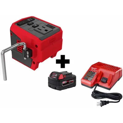 MILWAUKEE Power Supply Kit: 18V DC, 3 Ports - Cordless Tool USB Power Sources