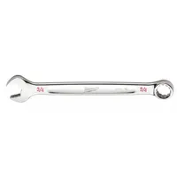 MILWAUKEE Combination Wrench: Chrome Vanadium Steel, Chrome, 3/4 in Head Size, 9 3/4 in Overall Lg (MPN 45-96-9424)