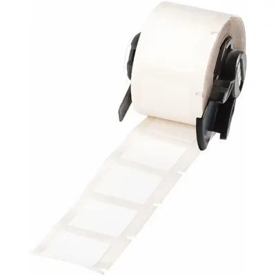 BRADY Pre-Cut Label Stock Roll: 29/32 in x 29/32 in, 29/32 in x 29/32 in - Brady Precut Label Rolls