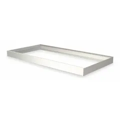 Surface-mount frame for electric wall and ceiling heaters. Includes two side frames, two end frames, and eight screws. Outside dimensions 48 in x 24 in (H x W) with 1/8 in frame extension. Gray finish. For use with heater model 54UD19.