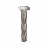 Carriage Bolt: Square Neck, 3/8"-16 Thread Size, 2 1/4 in lg, Stainless Steel, 18-8, Plain, 50 PK (MPN ZBOLT-4962)
