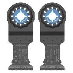 This 2-pack of Starlock mounted blades is designed for plunge cutting in wood. Each blade has a 4 in overall length and features carbide construction. Suitable for flush cuts and notching in trim, flooring, and framing applications.