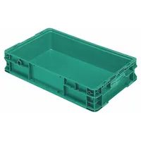 ORBIS Straight Wall Tote: 5.4 gal, 24 in x 15 in x 5 in, Stacking Capable, 300 lb Stacking Capacity (MPN NSO2415-5 Green)