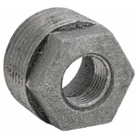 Steel straight pipe fitting with male NPT threaded x female NPT threaded connections. Rated for maximum operating pressure of 2,000 psi at 150° F. Used to connect or extend piping in industrial fluid or gas systems requiring a 1/4 in x 1/8 in size transition