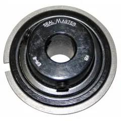 Radial/deep groove ball insert bearing with double-sealed closure. Bore 1 7/8 in, OD 3 17/32 in, outer ring width 1.125 in. Set screw locking for shaft mounting. Used in power transmission and material handling equipment such as conveyors and fans.