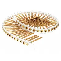 Collated Screw: Floor Screw, #8 Screw Size, 2 13/16 in Lg, Steel, Zinc Yellow, Flat, Square, 800 PK (MPN 08F300Y)
