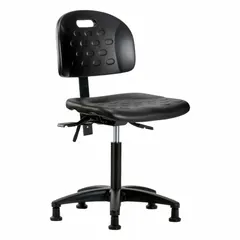 Polyurethane Lab Chair, Armless, Height Range 19 3/4 in to 27 1/2 in, 18 in Seat Width, Nylon Base