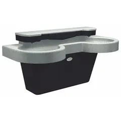 BRADLEY Wash Fountain: Empire Gray, Terreon®, Rectangular, 21 1/2 in Overall Wd, Std Drain, Express (MPN S93-723). Key specifications — Bowl Shape: Rectangular; Drain Type: Standard; Color: Empire Gray; Brand: BRADLEY; Series: Express; Sink Material: Terreon®; ADA Compliant: ADA Compliant.
