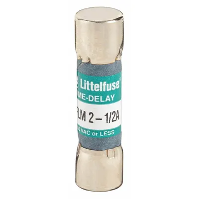LITTELFUSE Fuse: FLM Series, Midget, Time-Delay, 2.5 A, 250 V AC - Time-Delay Cylindrical Fuses