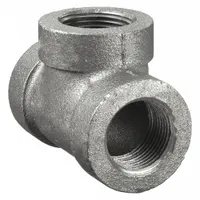 This malleable iron pipe tee is a threaded high-pressure fitting rated Class 300 with a maximum operating pressure of 2000 psi at 150°F. It is used to split or combine fluid flow in industrial piping systems handling steam, water, or gas