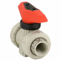 GF PIPING SYSTEMS Manual Two-Way Ball Valve: 3/4 in, Polypropylene, Straight, FNPT x FNPT, Two-Piece (MPN 167546333)