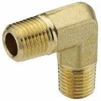 PARKER Metal Pipe Elbow: 90° Elbow, 1/2 in x 1/2 in, Male NPT Threaded x Male NPT Threaded (MPN 1204P-8)