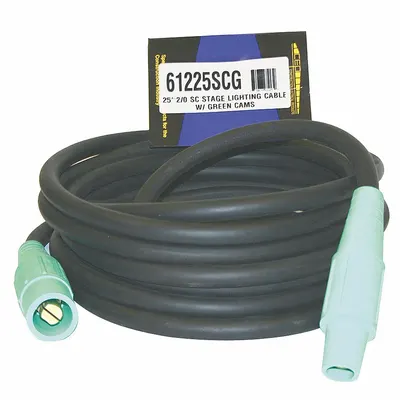 SOUTHWIRE Cam Lock Power Cable: 25 ft Cord Lg, 600V AC, CL20FG, CL20MG, 2/0 AWG Wire Size - Cam Lock Extension Cords