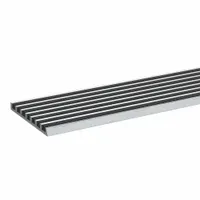 Stair Nosing: Multi-Strip Grit, Aluminum, Fastener-Installed, 36 in Wd, 4 in Dp, Black, 4 in x 36 in (MPN 141BLA3)