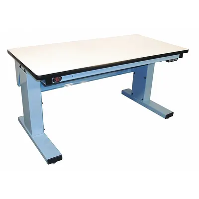 PRO-LINE Workbench: Adj Ht, Laminate, 60 in x 30 in, 1,000 lb Overall Load Capacity - Open-Base Workstations