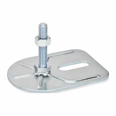 JW WINCO Male-End Leveling Mount: Swiveling Stud, 1/2"-13 Thread Size, 3 3/20 in - Swivel Male Leveling Mounts