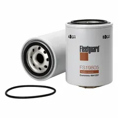 Spin-on fuel/water separator with cellulose media, M24-1.50 thread, 5 3/16 in length, and 3 11/16 in diameter. Designed for use on Maeda trucks to remove contaminants and separate water from diesel fuel.