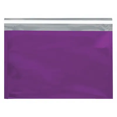 PARTNERS BRAND 9-1/2x12-3/4" Purple Metallic Glamour Mailer, 250-Pack - Glamour Mailers