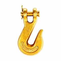 Alloy steel narrow-opening grab-hook rated Grade 70 for use with matching chain in lifting and tie-down applications. Designed for material thickness of 1 1/16 in. Suitable for attaching chain ends to slings or load binders in overhead lifting and rigging.