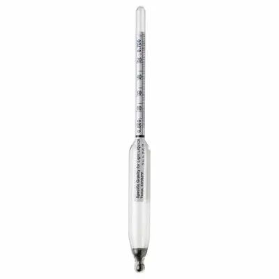 DURAC Specific Gravity Hydrometer: Specific Gravity Plain Form, 1.000/2.000, 0.01 - Specific Gravity (Baume) Hydrometers