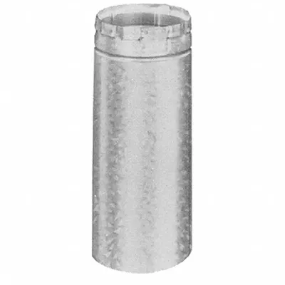 AMERI-VENT Gas Vent Pipe: 8 in Duct, 1 ft Lg, Steel, Category I - Pipes