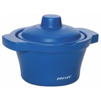 Ice Bucket with Lid: 2.5 L Capacity, Round, Ethylene Vinyl Acetate, Blue, 8 in Overall Ht (MPN 04393-88)