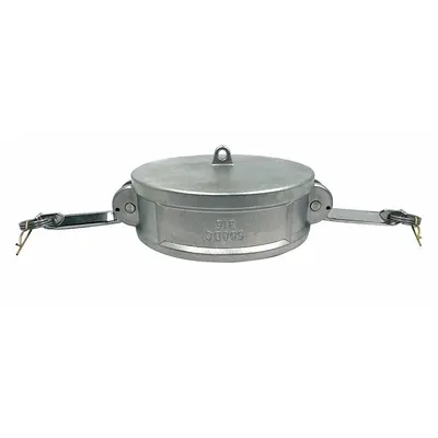 OEM Dust Cap: 6 in Coupling Size, 75 psi Max. Working Pressure @ 70 F, 3 17/32 in Overall Lg - Type DC Stainless Steel Cam & Groove Dust Caps