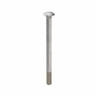 Carriage Bolt: Square Neck, 5/16"-18 Thread Size, 4 1/2 in lg, Stainless Steel, 18-8, Plain, 25 PK (MPN ZBOLT-4964)