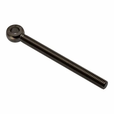 AMPG Fixed Rod End: Stainless Steel, Black Oxide, 6 in Hole Center-to-End Lg - Stainless Steel Male Threaded Fixed Rod Ends