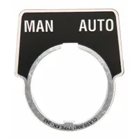 Legend Plate: 30 mm Panel Mounting Size, Half-Round, 2 in Overall Ht x 1 3/4 in Overall Wd (MPN 9001KN343)
