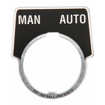 SCHNEIDER Legend Plate: 30 mm Panel Mounting Size, Half-Round - Push-Button Rings & Plates