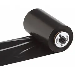 Black resin ribbon for single-color printing, compatible with i5100 printer. UL Recognized and chemical-resistant. Used for industrial labeling such as electrical panel labels, wire marking, and asset identification.