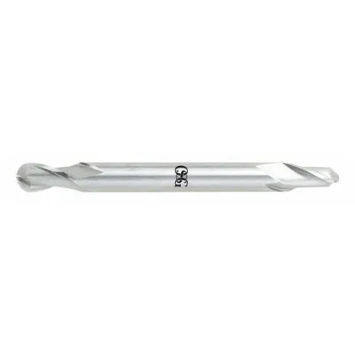 OSG Ball End Mill: Cobalt, Double End, 2 Flute, 5/32" Mill Dia, 15/64" LOC - Double-End Cobalt Ball End Mills