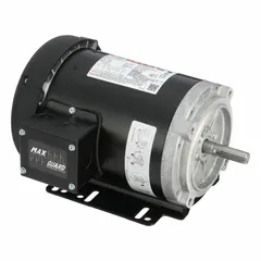 Totally enclosed fan-cooled (TEFC) AC motor rated 1 1/2 hp at 3450 RPM. Operates on 230/460V AC, 3-phase, drawing 4.0/2.0 A full load current. C-Face/Universal mount for flexible installation. Suitable for pumps, fans, conveyors, and machine tools in industrial environments.