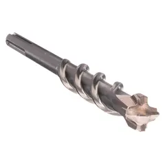 SDS-Max drill bit for concrete and masonry. 1-1/4 in diameter, 13 in overall length, 8 in maximum drilling depth. For use with rotary hammers in heavy-duty drilling applications.