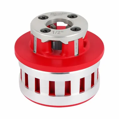 MILWAUKEE Pipe Threading Die Head: 12R, For 1/2 in Pipe, NPT, High Speed Steel - Die Heads for Handheld Pipe Threaders