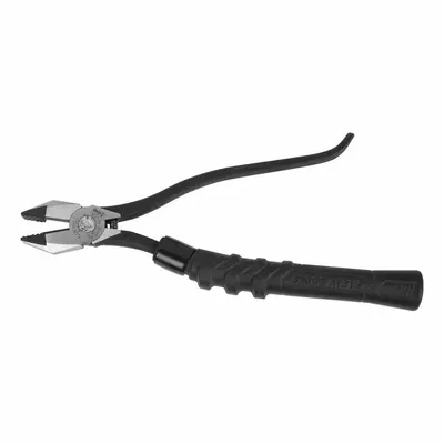 KLEIN TOOLS Slim-Head Ironworker's Pliers: Square, 10 3/8 in Overall Lg, 1 1/4 in Jaw Lg - Standard Ironworker's Pliers