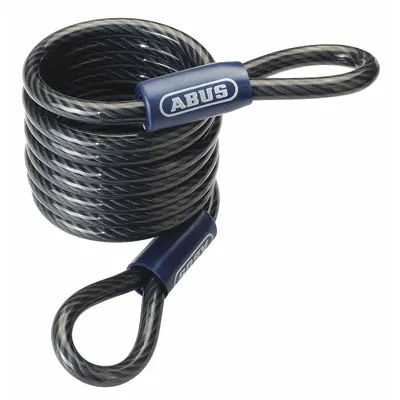 ABUS Security Cables: Coiled Cable, 6 ft Lg, 5/16 in Cable Dia