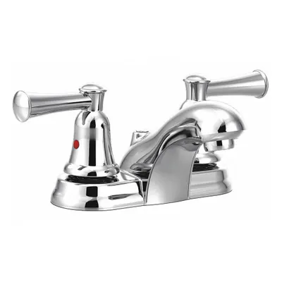 CFG Low Arc Bathroom Faucet: Capstone, Brass, Chrome Finish, 1.2 gpm Flow Rate - Centerset Handle Bathroom Faucets