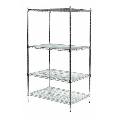 OEM Wire Shelving Unit: Starter - Stationary Wire Shelving for Dry Use