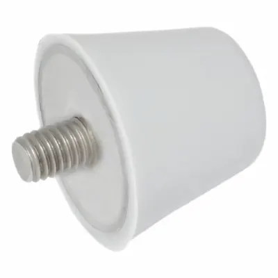 JW WINCO Vibration-Isolating Mount: Flat Conical, Silicone, Male x Non-Threaded Style - Male x Non-Threaded Vibration-Isolating Mounts