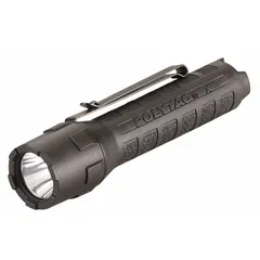 Rechargeable flashlight with 600 lumen output and 3.5-hour runtime at maximum brightness. Features a tail switch for one-handed operation. Includes rechargeable battery. Suitable for industrial maintenance, inspection, and emergency response tasks.